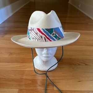 Vintage Imperial Headware Straw Hat Western Fedora Panama Womens Size SM/MED